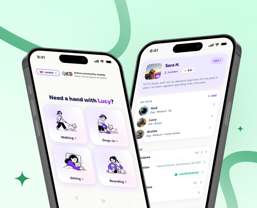 Browsing vetted caregivers in the Flat4Pet app